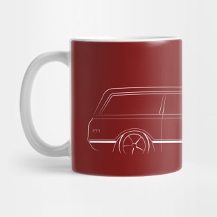 1972 Suburban - profile stencil, white Mug